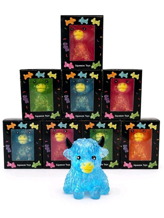Other - Slow Rise Glitter Highland Cow Squishy Fidget Toy (Qty 1) Mystery Color